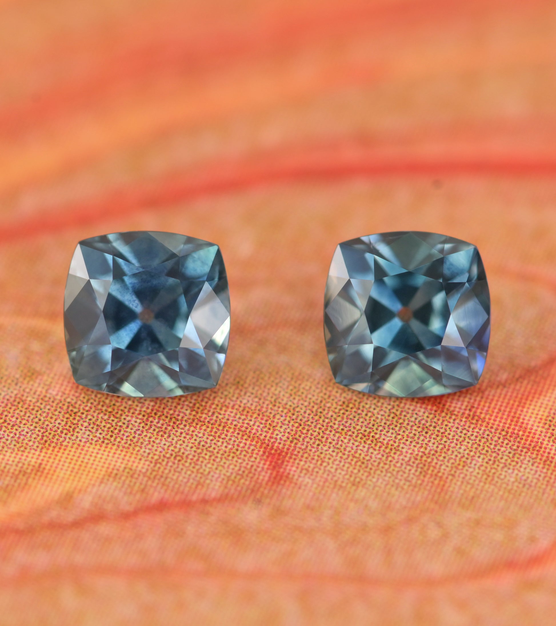 Montana Sapphire pair Old mine cut 1.30ct