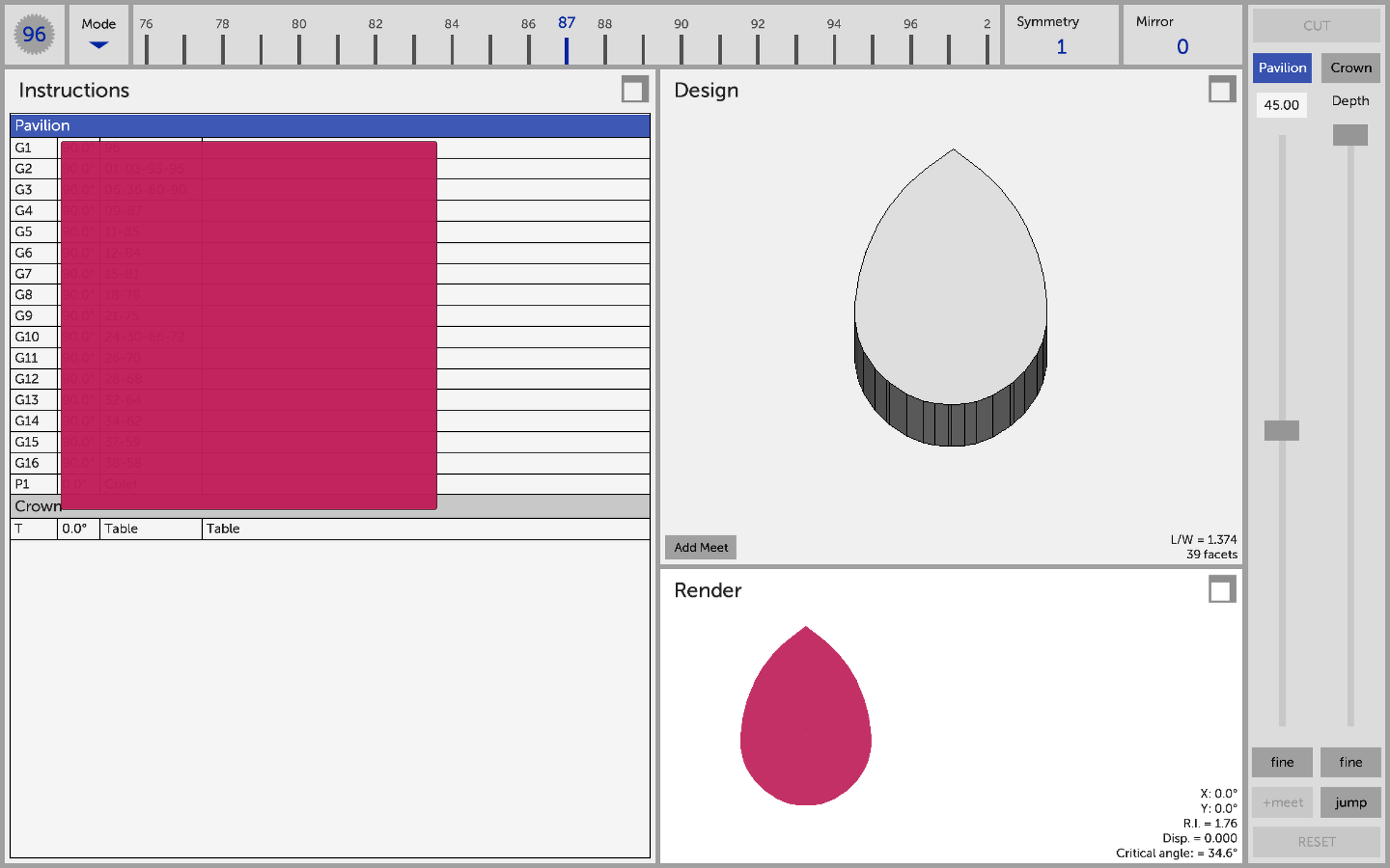 Gemstone Outline Shape Pack for GemCutStudio