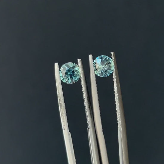Teal Sapphire pair 1.40ct