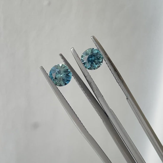 Teal Sapphire pair 1.40ct